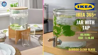 IKEA 365+ Glass Jar with tap and bamboo cover