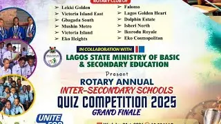 Rotary Clubs in District 9112 Set to Host Annual Inter-Secondary Schools Quiz Grand Finale