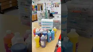 🎨The Paint System Set Up Every Art Teacher Needs! #elementaryartteacher #managingthemess