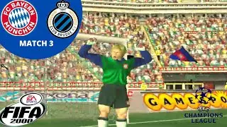 FIFA 2001 - FC Bayer M&uacute;nich vs Club Brujas KV- Ps2 gameplay  (UEFA CHAMPIONS LEAGUE 2000)