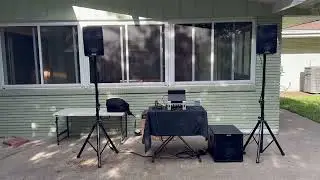 Small DJ Setup two Alto's TX308 and one Alto Sub TX12S