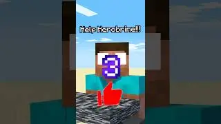 Help Herobrine break the BEDROCK 😭🙏!!! #minecraftshorts #animation #tending #help #anime