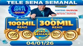 TELE SENA SEMANAL 🍀 SORTEIO DIA 04/01/26 💰