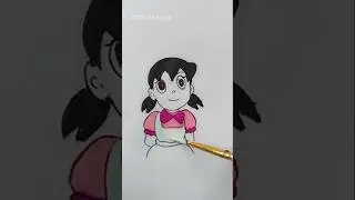 Drawing Shizuka🖌️Doraemon Fan Art #shorts#しずか みなもと#Shizuka#drawingshorts