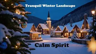 ❄️ Tranquil Winter Landscape: House Among Snowy Trees Relaxing Snowfall & Magical House & Music 🌨️❄️