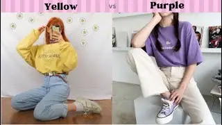 Pick One| Yellow vs Purple| Color Contrast| fashion,outifts etc