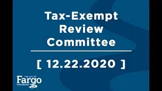 Tax-Exempt Review Committee - 12.22.2020