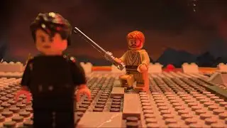 Revenge of the Sith Obi Wan Vs Anakin   Scene first 28 seconds In Lego