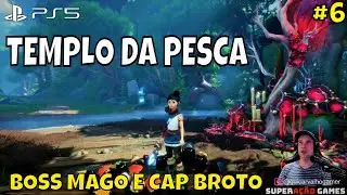 KENA BRIDGE OF SPIRITS #6 PUZZLE TEMPLO DA PESCA E DO DEUS ÁRVORE BOSS MAGO E CAP BROTO GAMEPLAY PS5