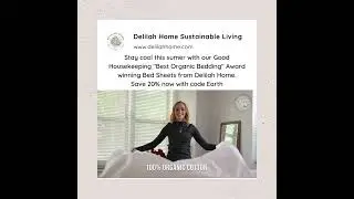 Delilah Home 100% Organic Cotton Bed Sheets certified to the GOTS and Vegan.org standard