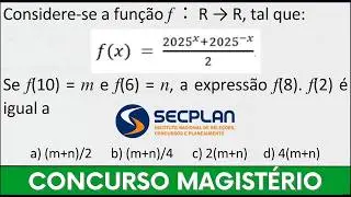 Resolvendo FUN&Ccedil;&Atilde;O Complicada na Prova da Banca SECPLAN
