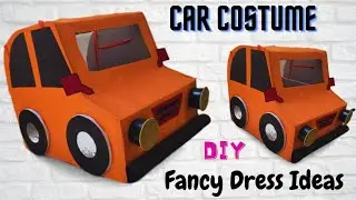 DIY Car Costume | How To Make A Cardboard Car |Fancy Dress Ideas|Cardboard Craft @craftthebest1