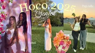 Un VLOG en el clásico BAILE de las PELICULAS en mi HIGH SCHOOL🇺🇸|Pep rally, fútbol, grwm Hoco Vlog💐