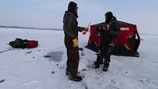 ICE FISHING. 2021. First time out on the ice this season.
