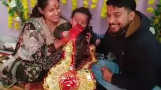 अन्नप्रासन संस्कार की कुछ और रस्में #cutebaby #youtubeshorts #motivation #hindudeity #uttrakandi 