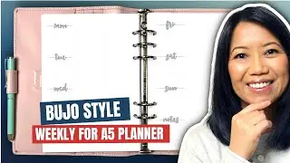 Bullet Journal Style Weekly Planner Insert For A5 Planning