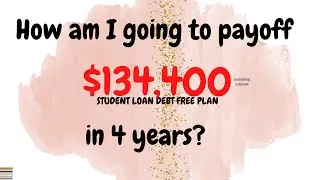 4 Year Student Loan Plan To Debt Freedom | Side Hustle | 6 figure Debt | Low Income
