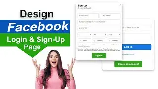 Facebook Login And Sign-Up Page Exact Design Using HTML CSS JAVASCRIPT