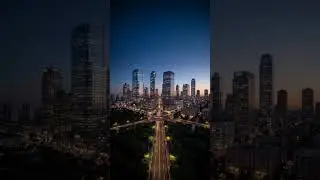 Witness day turn to night in stunning fashion! 🌆➡️🌌 #CityTransformation #Shorts