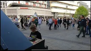 INTERSTELLAR vs. Demonstration - Piano in Public - Street Piano by David Leon
