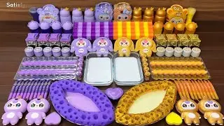 Slime Mixing ASMR Purple vs Gold &ndash; Baby Cry Random Things Mix 1826