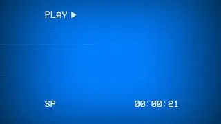 VHS Playback Blue Screen with Timecode - 30 Clips - Stock Video
