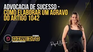 Advocacia de Sucesso - Como elaborar um agravo do artigo 1042 | Direito para Desesperado
