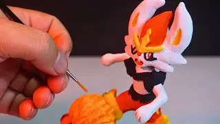 Cinderance Clay Sculpture | Pokémon Gen 9 Modeling Process