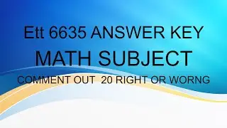 Ett 6635 math answer key
