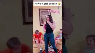 HOW SINGERS SNEEZE!!! 🤧🎤 #sharpefamilysingers #shorts #viral #funny