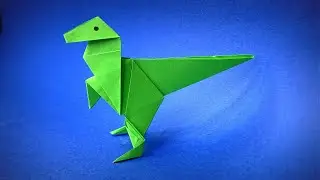 Как сделать динозавра T-Rex из бумаги | Оригами динозавр | Оригами Животные