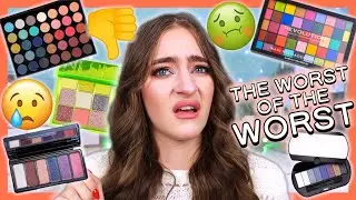THESE ARE THE WORST EYESHADOW PALETTES I'VE EVER TRIED!! AVOID AT ALL COSTS! #eyeshadow #worst #mua