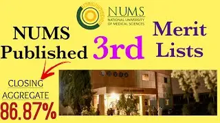 OMG!!! NUMS Last Aggregate 86% &bull; NUMS - AMC 3rd Merit Lists &bull; Full Analysis@educationandhappiness
