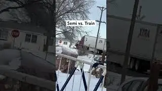 Footage of a semi getting hit by a train at a crossing in Nebraska.&nbsp;Courtesy Tate Janssen #collision