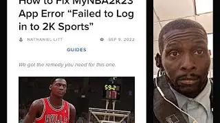 HOW TO FIX MyNBA 2K23 APP ERROR &ldquo; FAILED TO LOG INTO 2K SPORTS