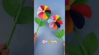 DIY Rainbow Flower 😱 #shorts #diyflower #rainbow