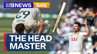 Travis Head gets his 11th century to help Australia's Ashes chances | 9 News Australia