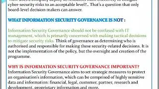 Information Security Governance and Risk Management