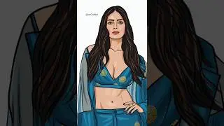 #illustration #shorts #digitalart #malvikamohanan #practice #medibangpaint #lineart #portrait