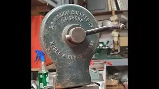 Demonstrating a K R.Wilson generator brush sanding tool.