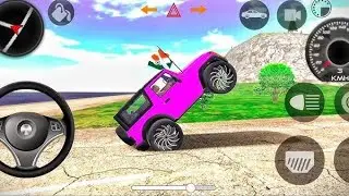 3D Modified Mahindra Pink Thar 😈 || Indian Cars Simulator 3D || Racing Games 🎮 🎯|| #thar #video 