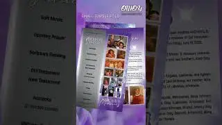 Jill Lavern Otis Funeral Program Design - Small Single Fold