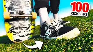 100 Kickflips in CARIUMAS NEW PRO SKATE SHOE!