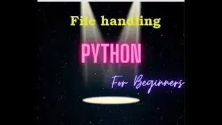 File handling in python syntax |  for beginners