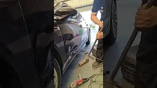 Car door sheet metal dent correction tool- Good tools and machinery #shorts
