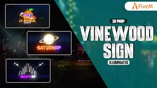 Five-m Server Logo Animated Vinewood Sign For Your Roleplay Server
