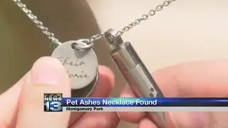 Family finds necklace filled with dog ashes