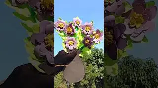 Purple colour paper flower pot wallhanging / wallmate / DIY/ room decoration idea✨