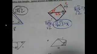 Trig U0 -  Multi-Step Special Right Triangles