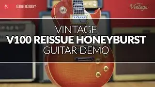 Vintage V100 Reissue Honeyburst Guitar Demo